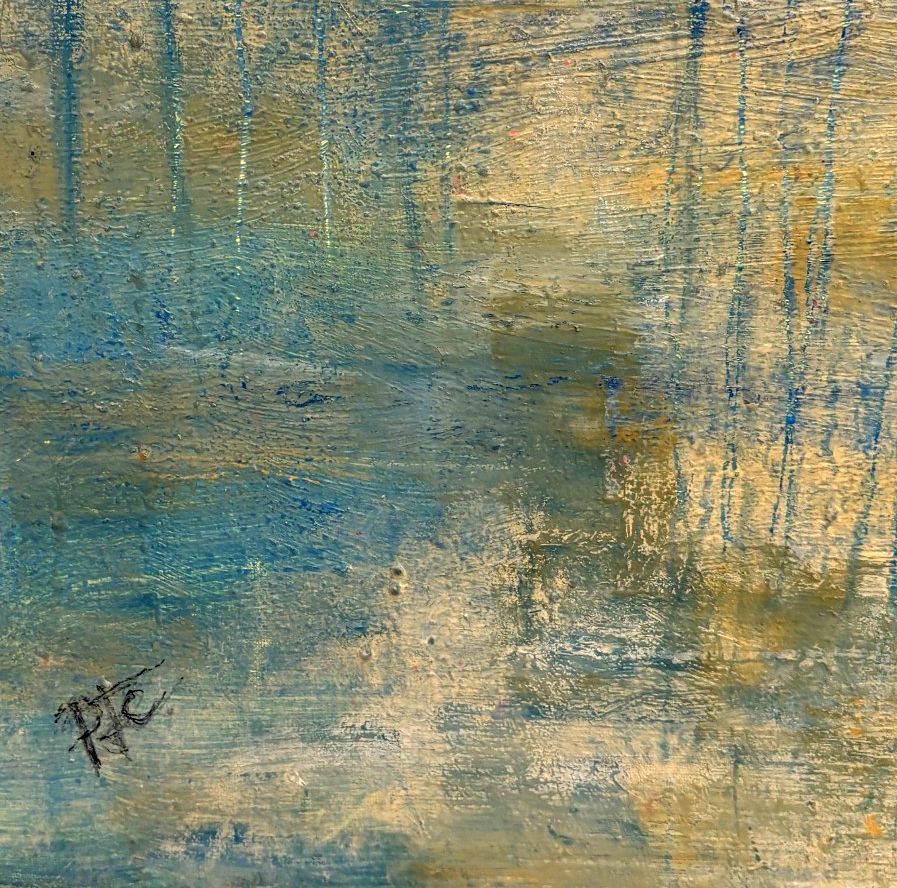 Tableau de PASCALE JACQUEMOND a pour titre Océan style abstrait dim : PASCALE JACQUEMONDprix:1600