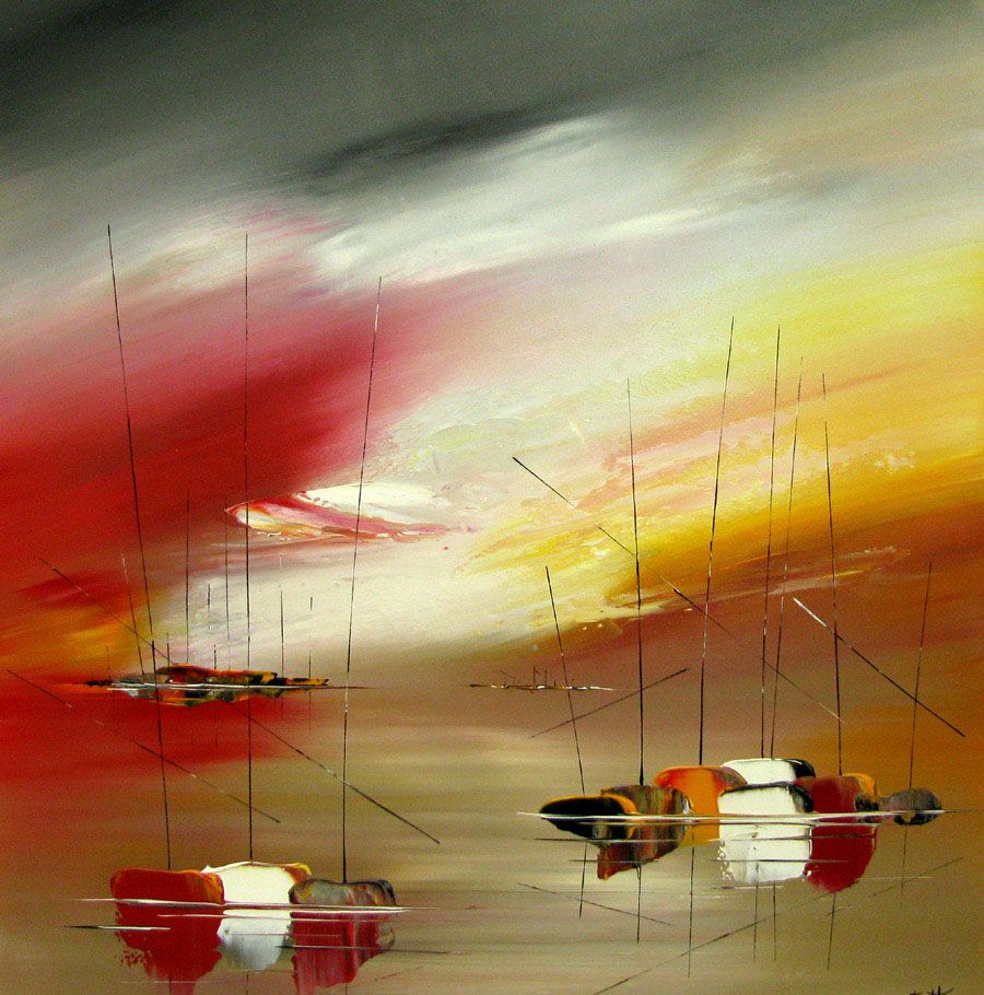 Tableau de F. BOUTET a pour titre SANS TITRE style figuratif dim : F. BOUTETprix:850