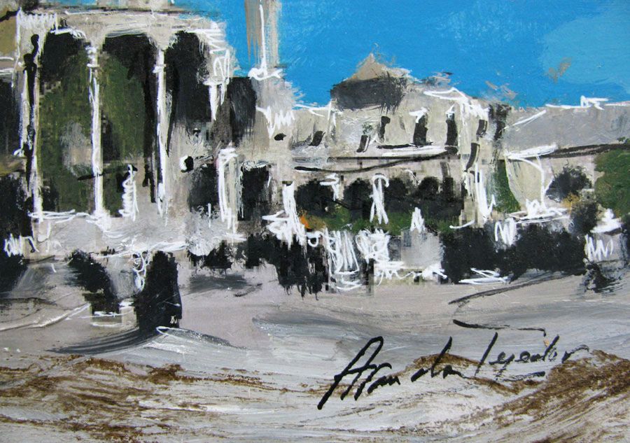 Tableau de ARANCHA TEJEDOR a pour titre MEZQUITA style figuratif dim : ARANCHA TEJEDORprix:250