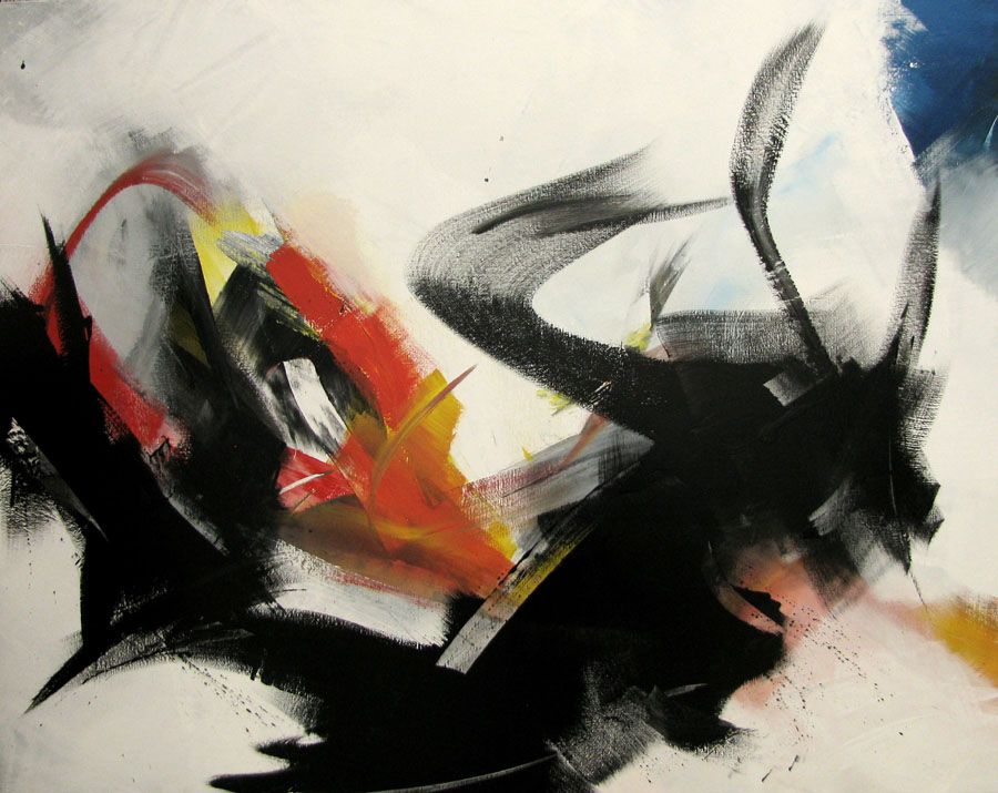 Tableau de JM BARROIS a pour titre SANS TITRE style abstrait dim : JM BARROISprix:1600