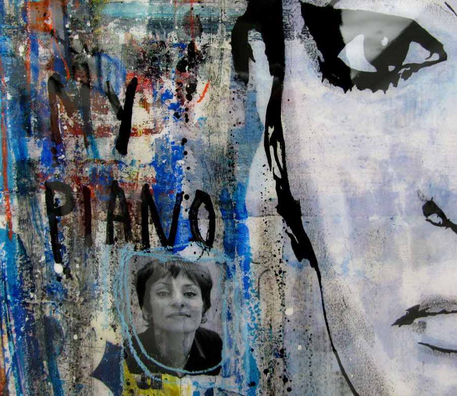 Tableau de THIERRY RASINE a pour titre BARBARA style street pop art, street art dim : THIERRY RASINEprix:800