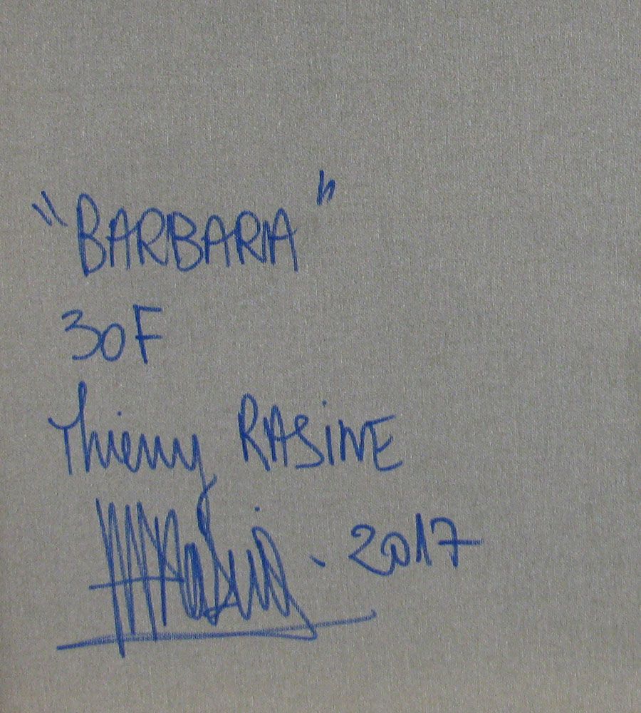 Tableau de THIERRY RASINE a pour titre BARBARA style street pop art, street art dim : THIERRY RASINEprix:800