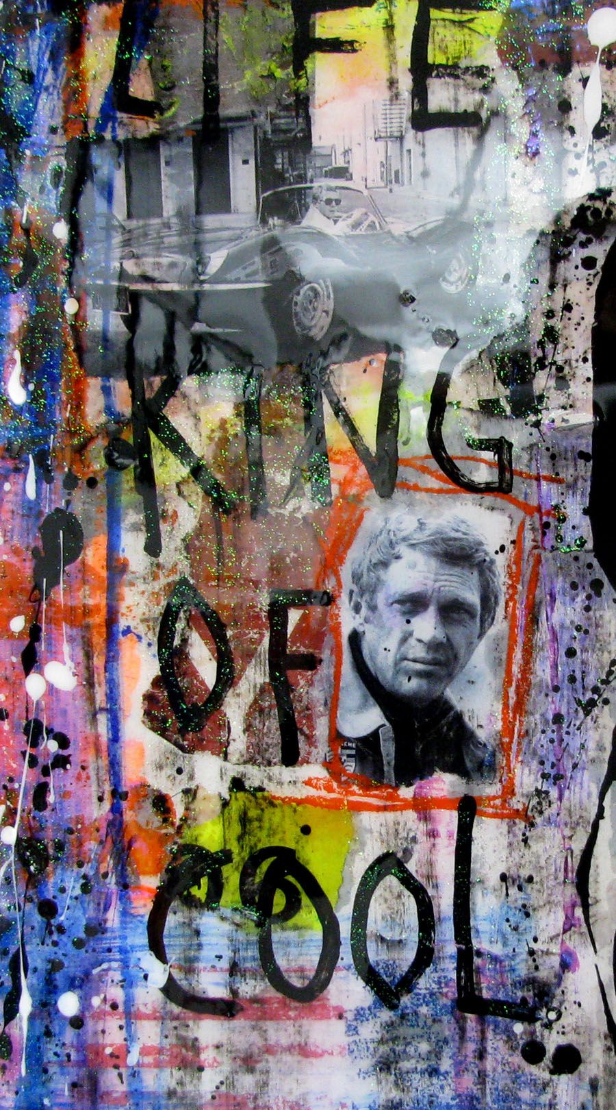 Tableau de THIERRY RASINE a pour titre STEVE style street pop art, street art dim : THIERRY RASINEprix:1000