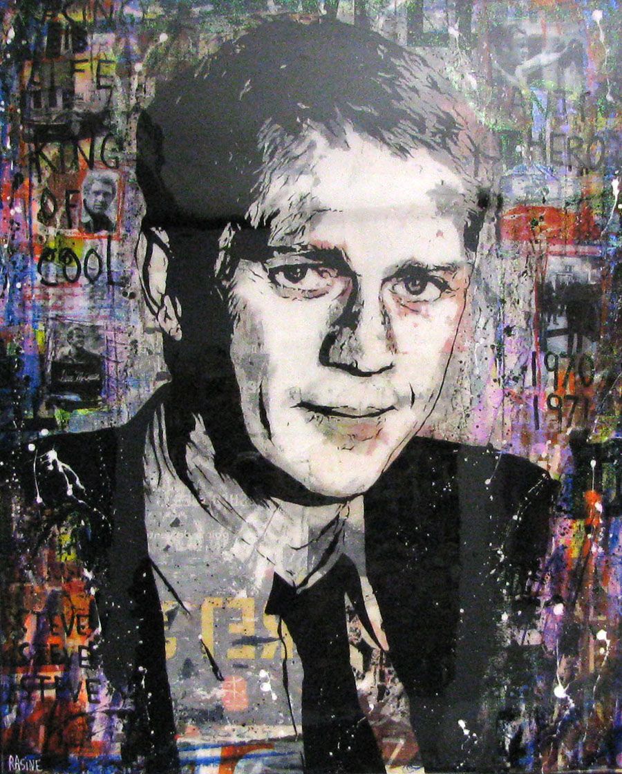 Tableau de THIERRY RASINE a pour titre STEVE style street pop art, street art dim : THIERRY RASINEprix:1000