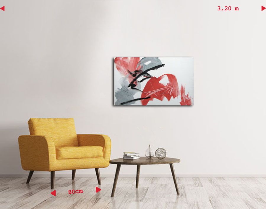 Tableau de JM BARROIS a pour titre SANS TITRE style abstrait dim : JM BARROISprix:650