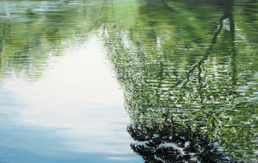 Tableau de ELISE BARAT a pour titre BOSQUETS VII style figuratif dim : ELISE BARATprix:950