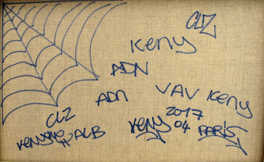 Tableau de KENY a pour titre SPRAY WAR style graffiti, street art dim : KENYprix:300
