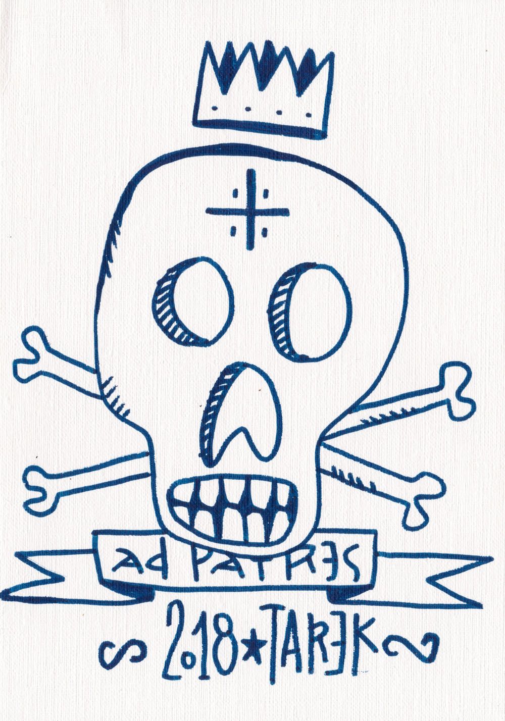 Dessin de TAREK a pour titre AD PATRES style graphique dim : TAREKprix: