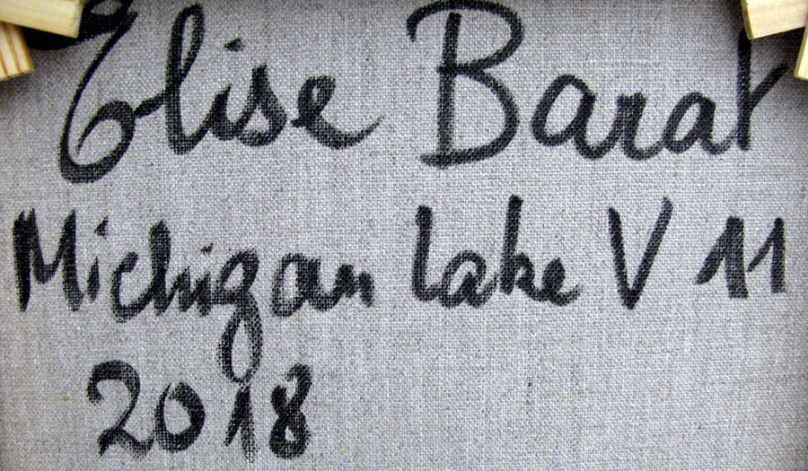 Tableau de ELISE BARAT a pour titre MICHIGAN LAKE VII style abstrait dim : ELISE BARATprix:220