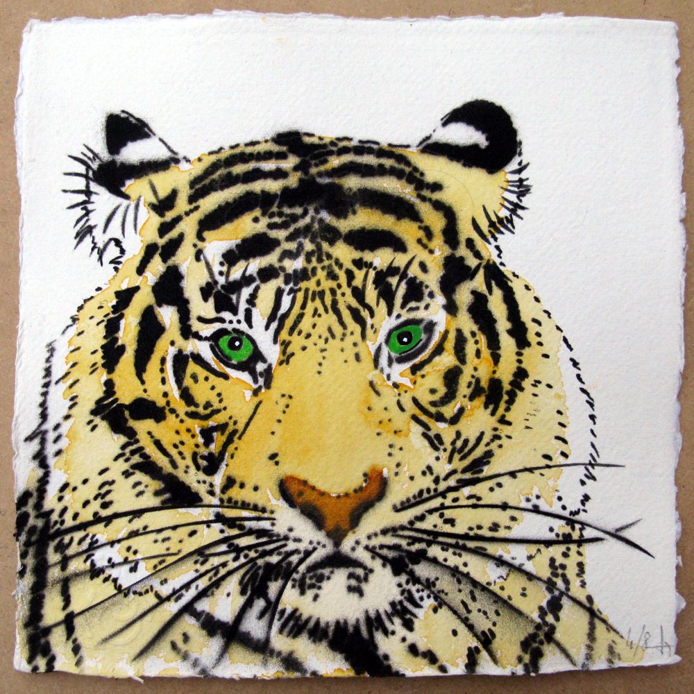 Dessin de MOSKO a pour titre TIGRE FACE style figuratif dim : MOSKOprix:220