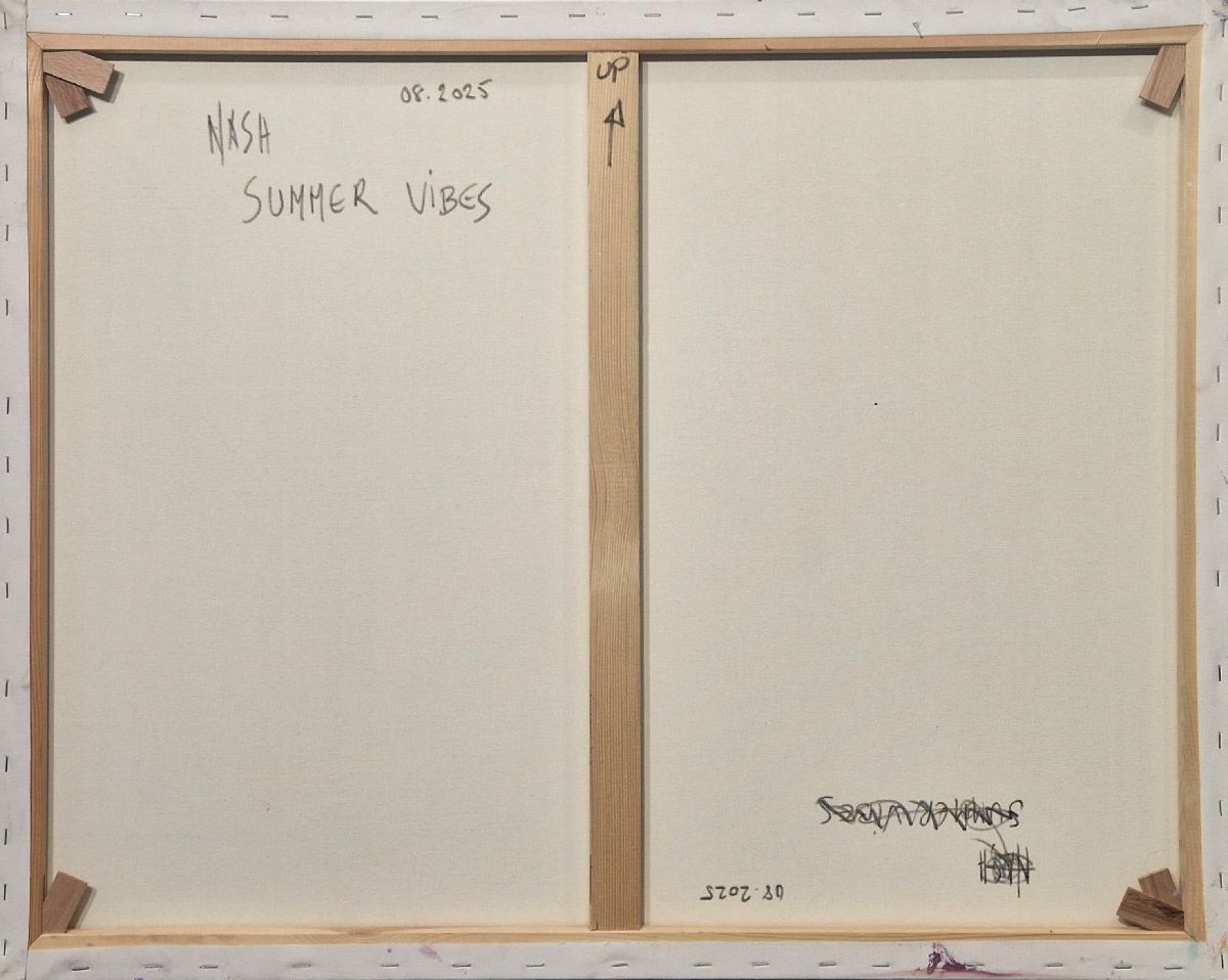 Tableau de NASH a pour titre Summer vibes style abstrait dim : NASHprix:700
