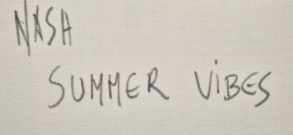 Tableau de NASH a pour titre Summer vibes style abstrait dim : NASHprix:700