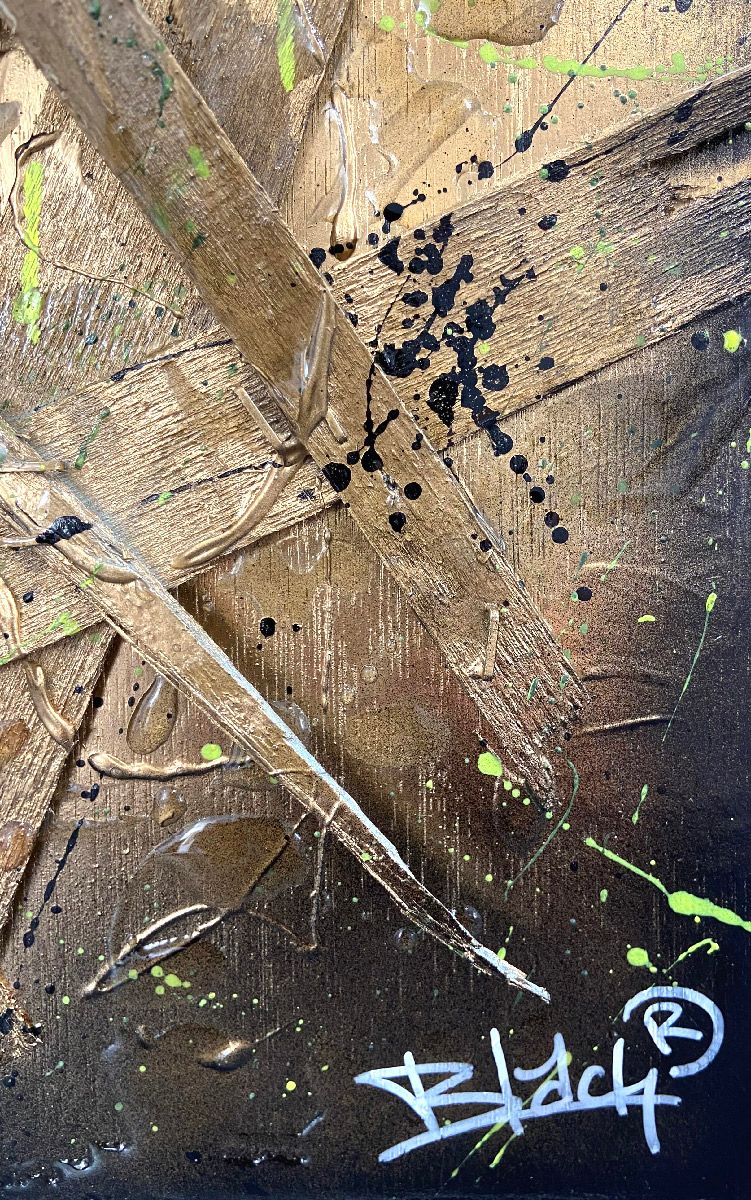 Tableau de BLACH a pour titre Anamoprhose Yoshi style graffiti, street art dim : BLACHprix:600