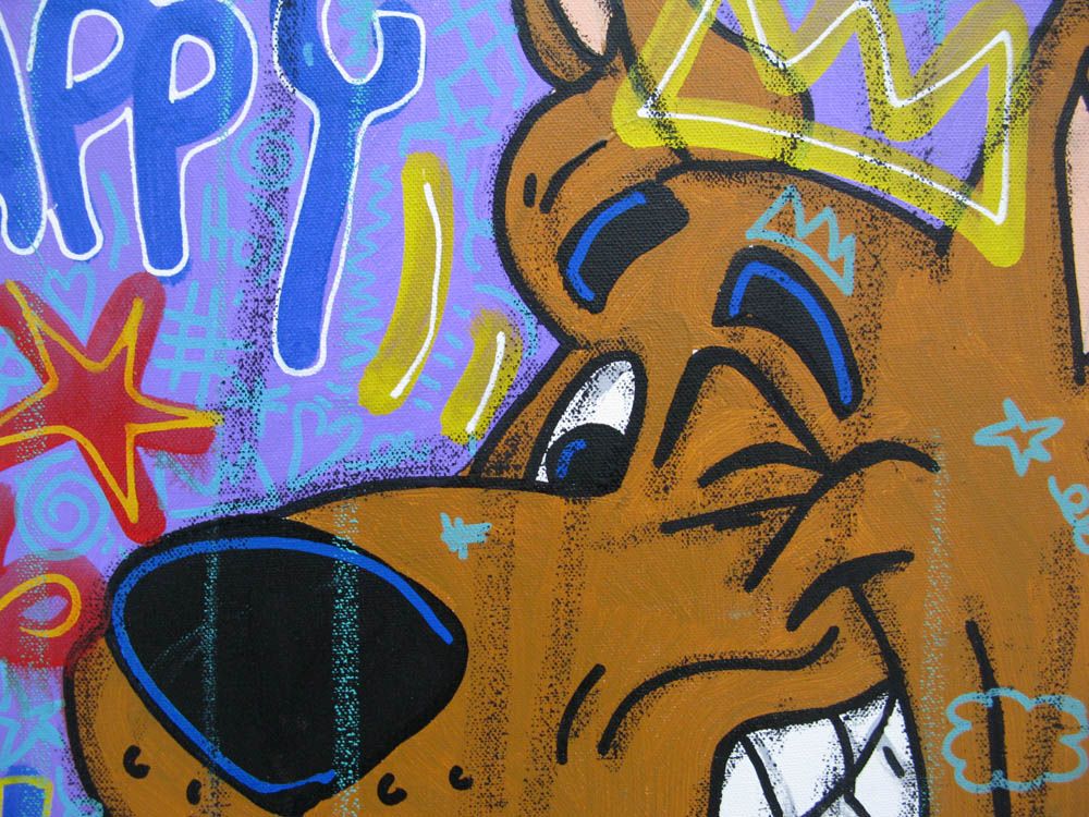 Tableau de RICO SAB a pour titre Mister dog style street pop art, street art dim : RICO SABprix:290