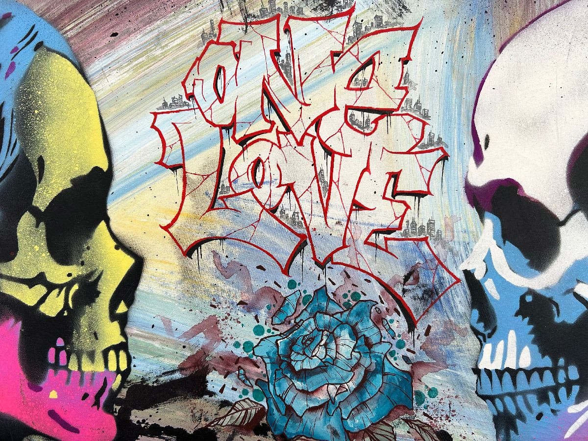 Tableau de Craig & Emer a pour titre One love style graffiti, street art dim : Craig & Emerprix:300