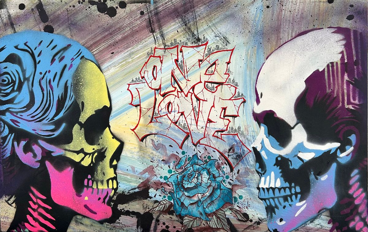 Tableau de Craig & Emer a pour titre One love style graffiti, street art dim : Craig & Emerprix:300