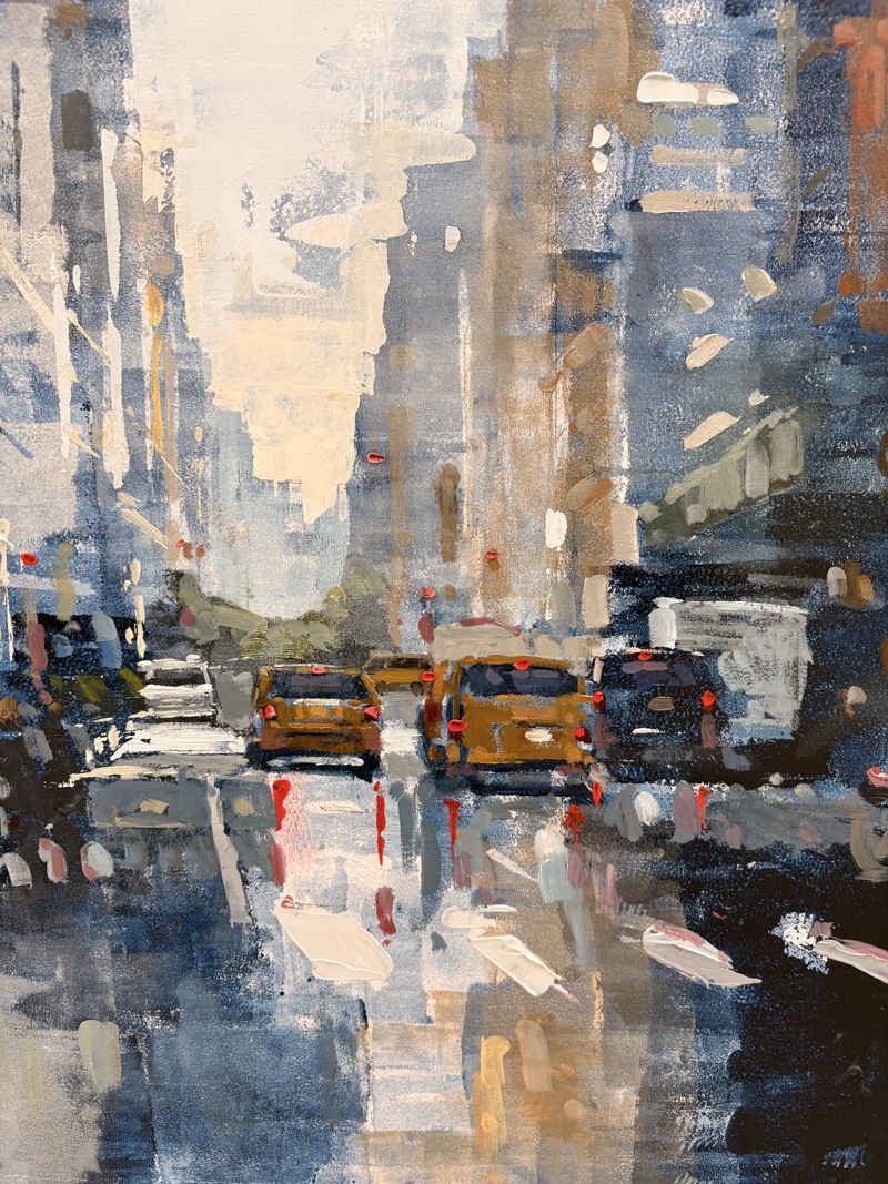 Tableau de ADRIEN FAVEAU a pour titre 5th avenue style figuratif, graphique dim : ADRIEN FAVEAUprix:3200