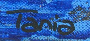 Tableau de TANIA CARRARA a pour titre BLEU ET BLANC 2 style abstrait dim : TANIA CARRARAprix:850
