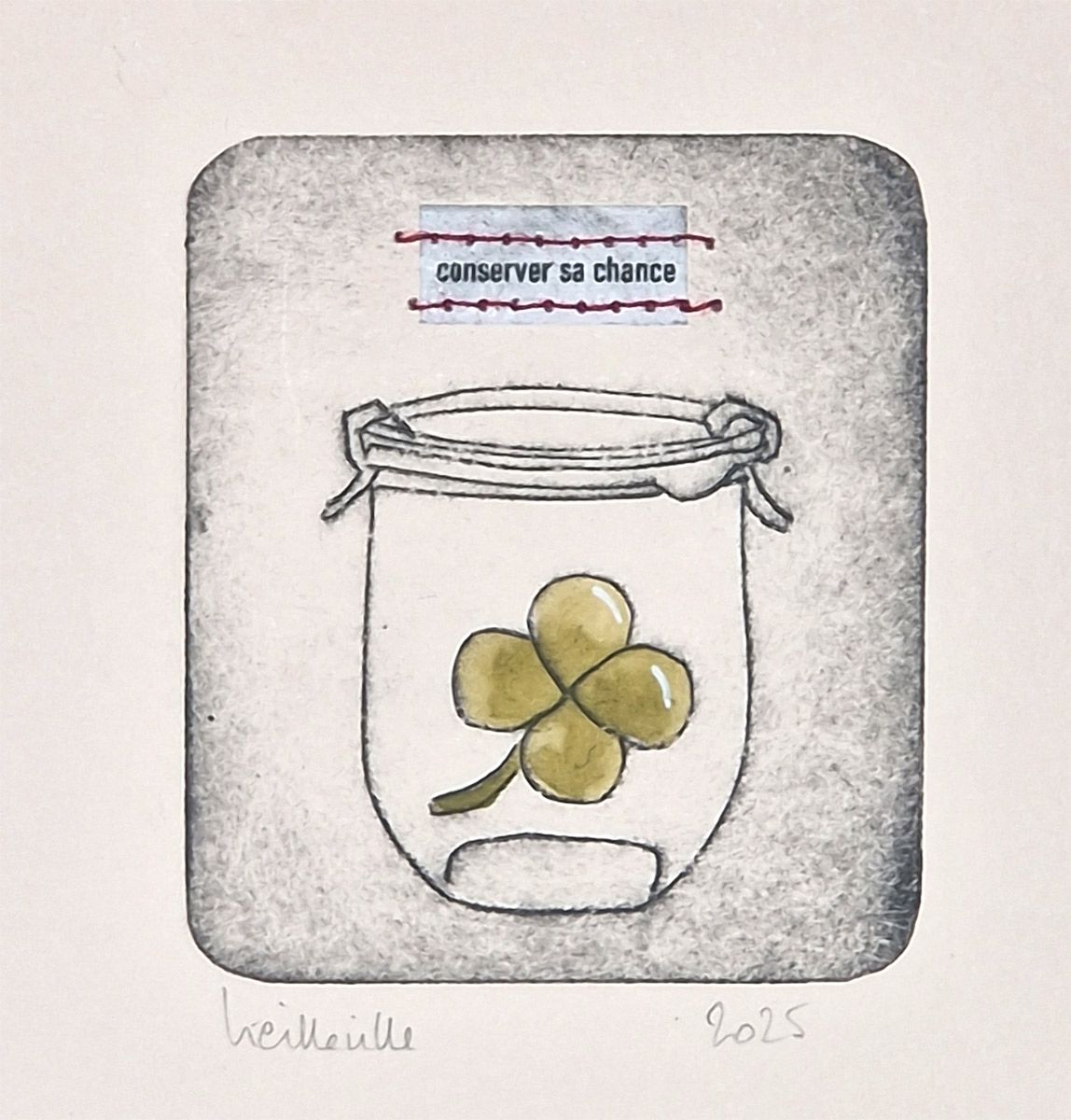 Editions d'art de NAVIEILLEVILLE a pour titre Sa chance style figuratif, graphique dim : NAVIEILLEVILLEprix:28