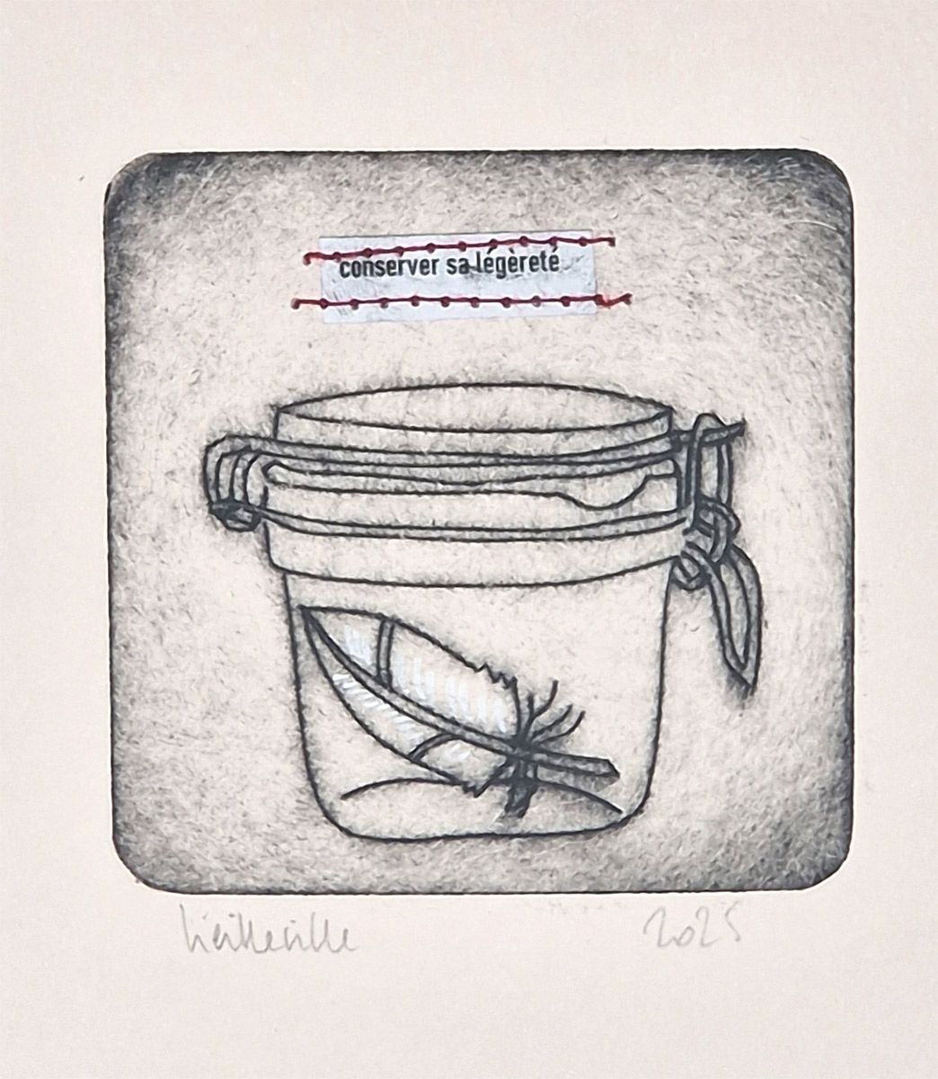 Editions d'art de NAVIEILLEVILLE a pour titre sa legerete style figuratif, graphique dim : NAVIEILLEVILLEprix:28