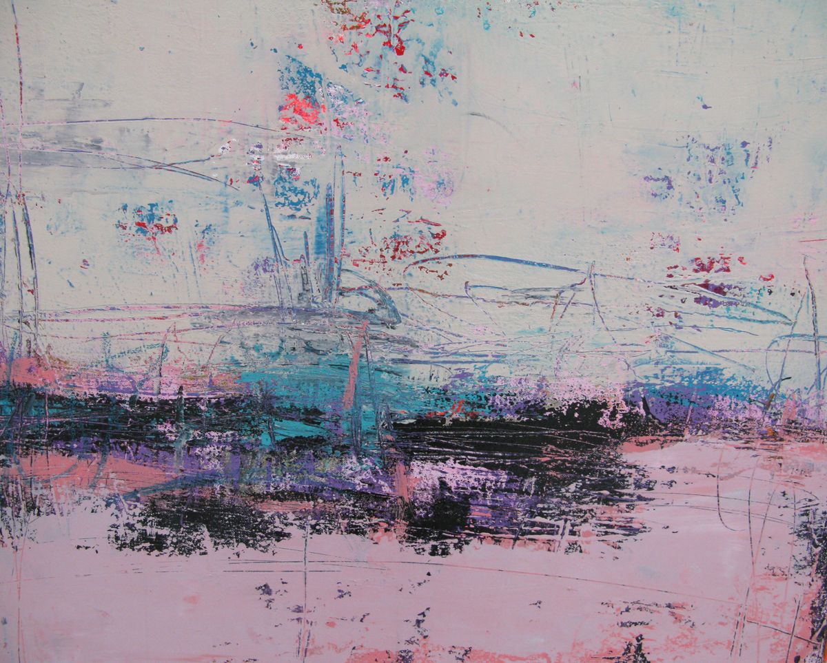 Tableau de TANIA CARRARA a pour titre Nuances Pastels style abstrait dim : TANIA CARRARAprix:950