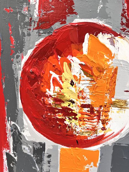 Tableau de FARID AMRAR a pour titre Peinture abstraite : Tout feu tout flamme style abstrait dim : FARID AMRARprix:1300