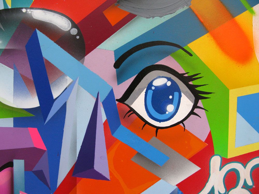 Tableau de EL GATO S. a pour titre Utopia 77 style graffiti, street art dim : EL GATO S.prix:1100