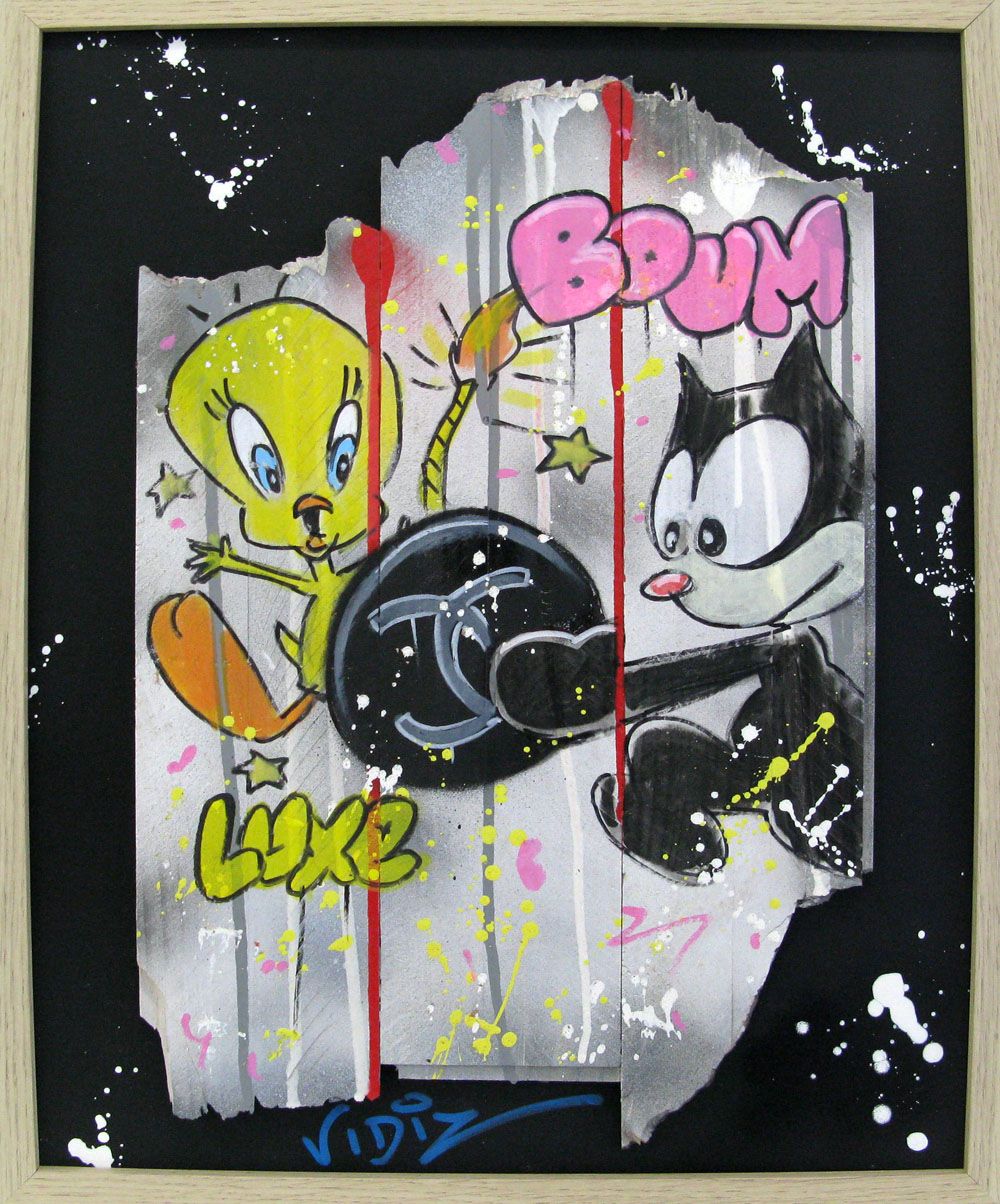 Tableau de VIDIZ a pour titre BOOM style graphique dim : VIDIZprix:250