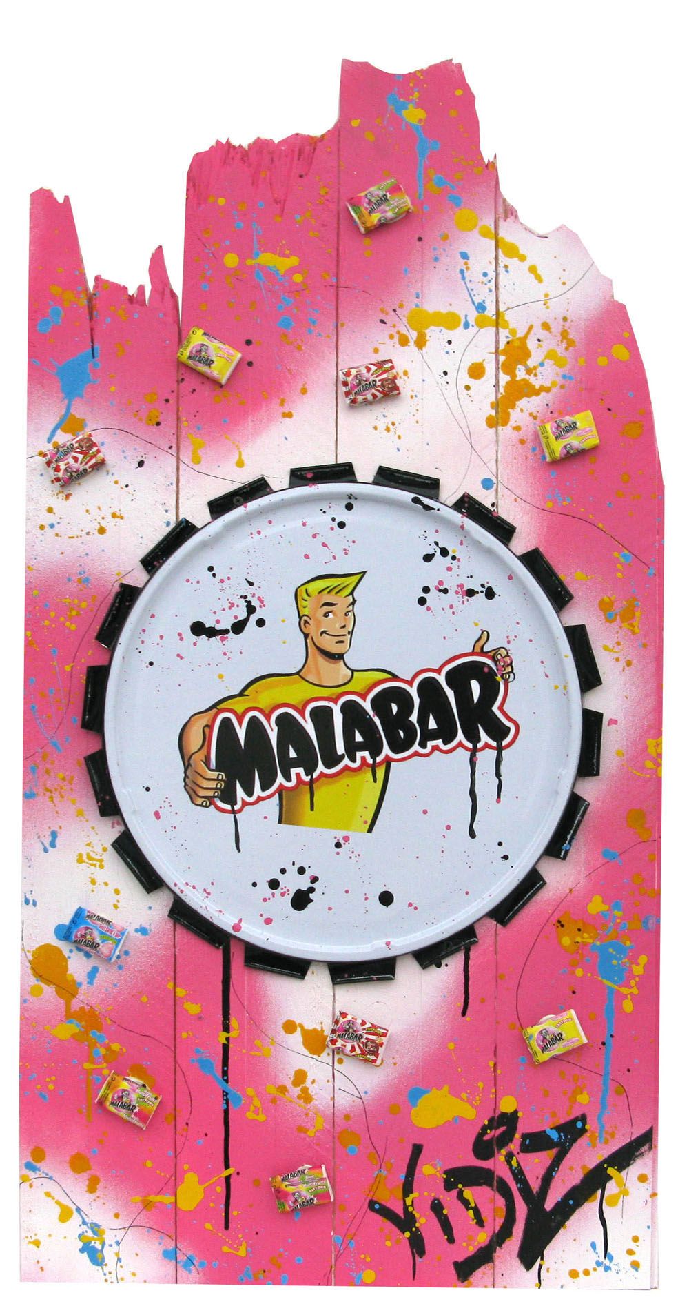 Tableau de VIDIZ a pour titre MALABAR style graphique dim : VIDIZprix:350