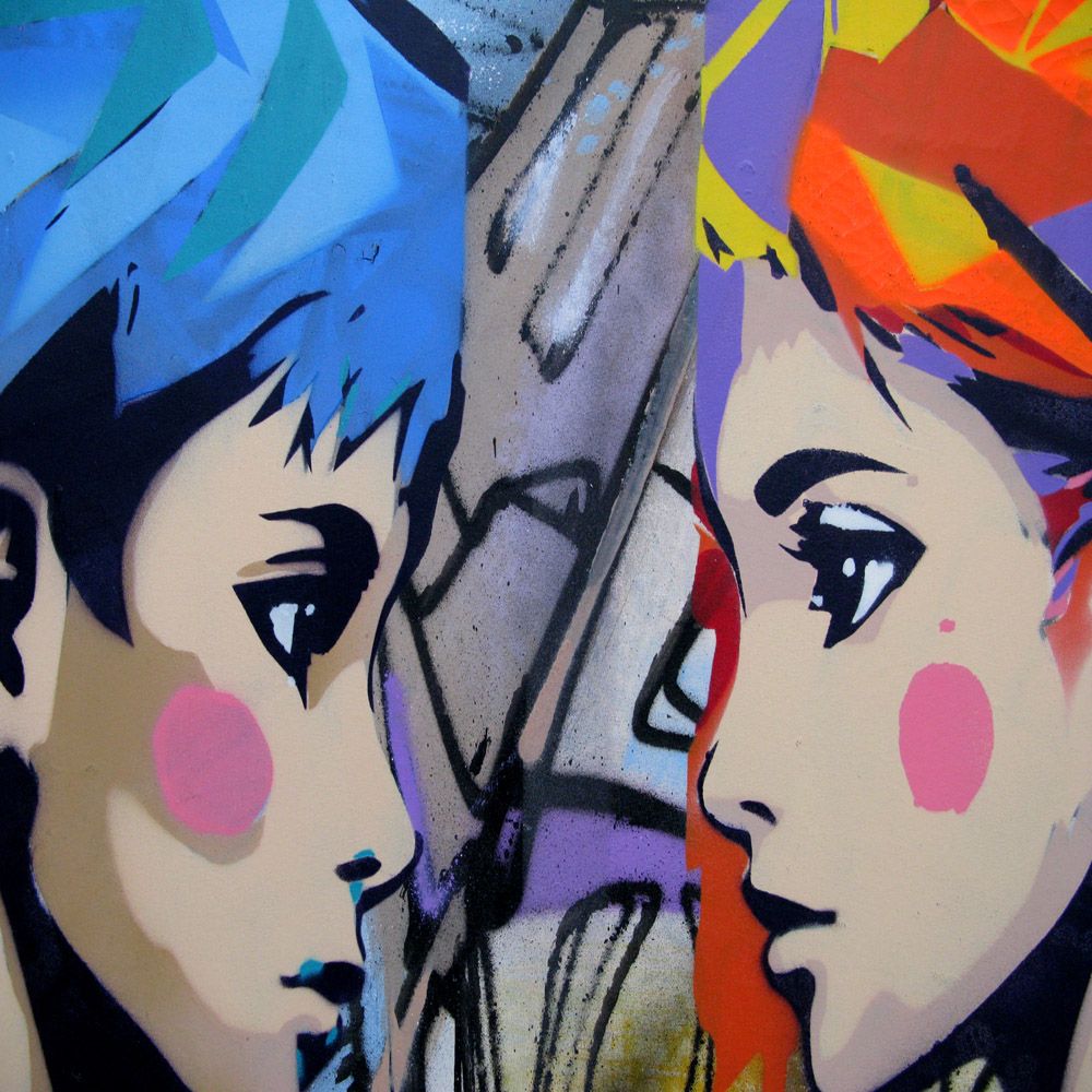 Tableau de Craig & Emer a pour titre Vis et Versa style street pop art dim : Craig & Emerprix:290