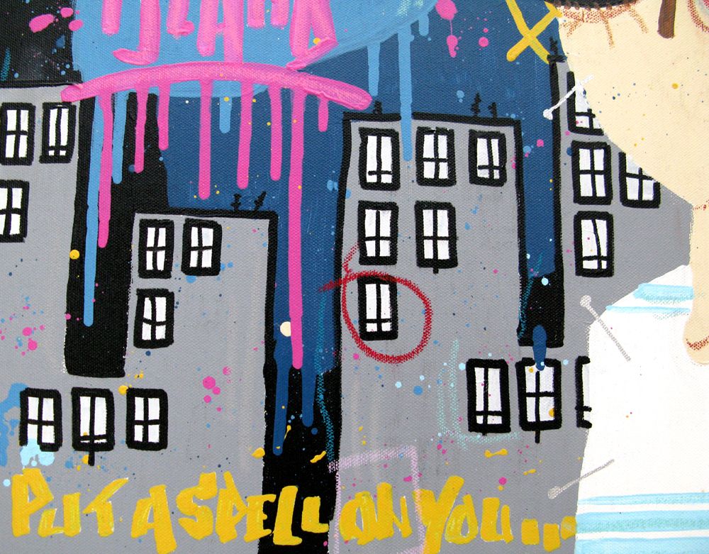 Tableau de DIDIER GOMEZ a pour titre Voodoo Island style street pop art dim : DIDIER GOMEZprix:290