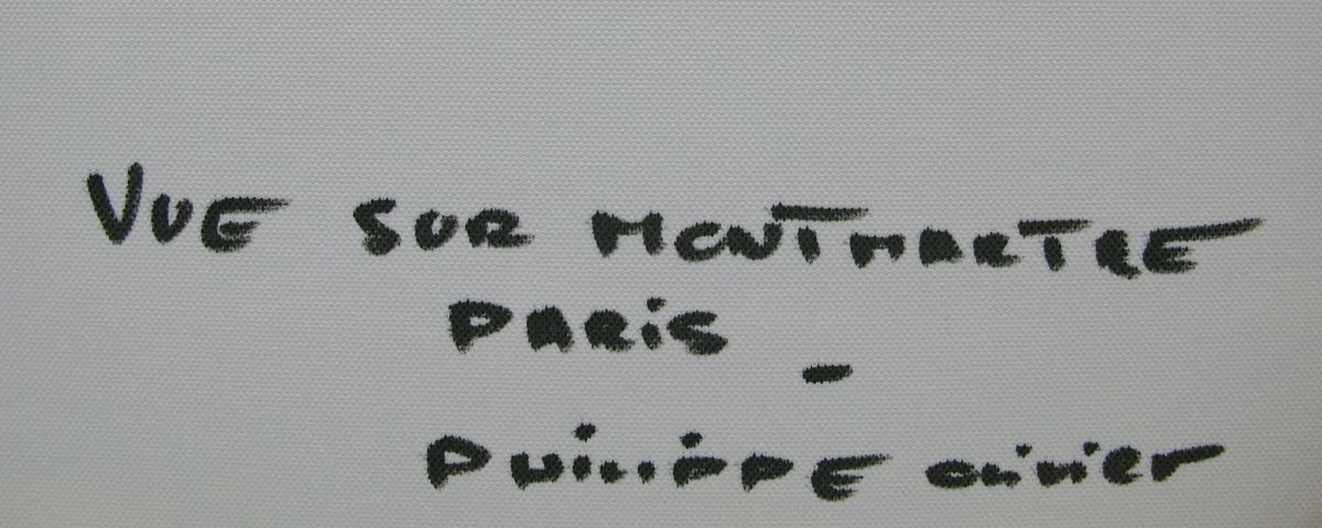 Tableau de PHIL a pour titre Vue sur Montmartre, Paris style figuratif dim : PHILprix:300