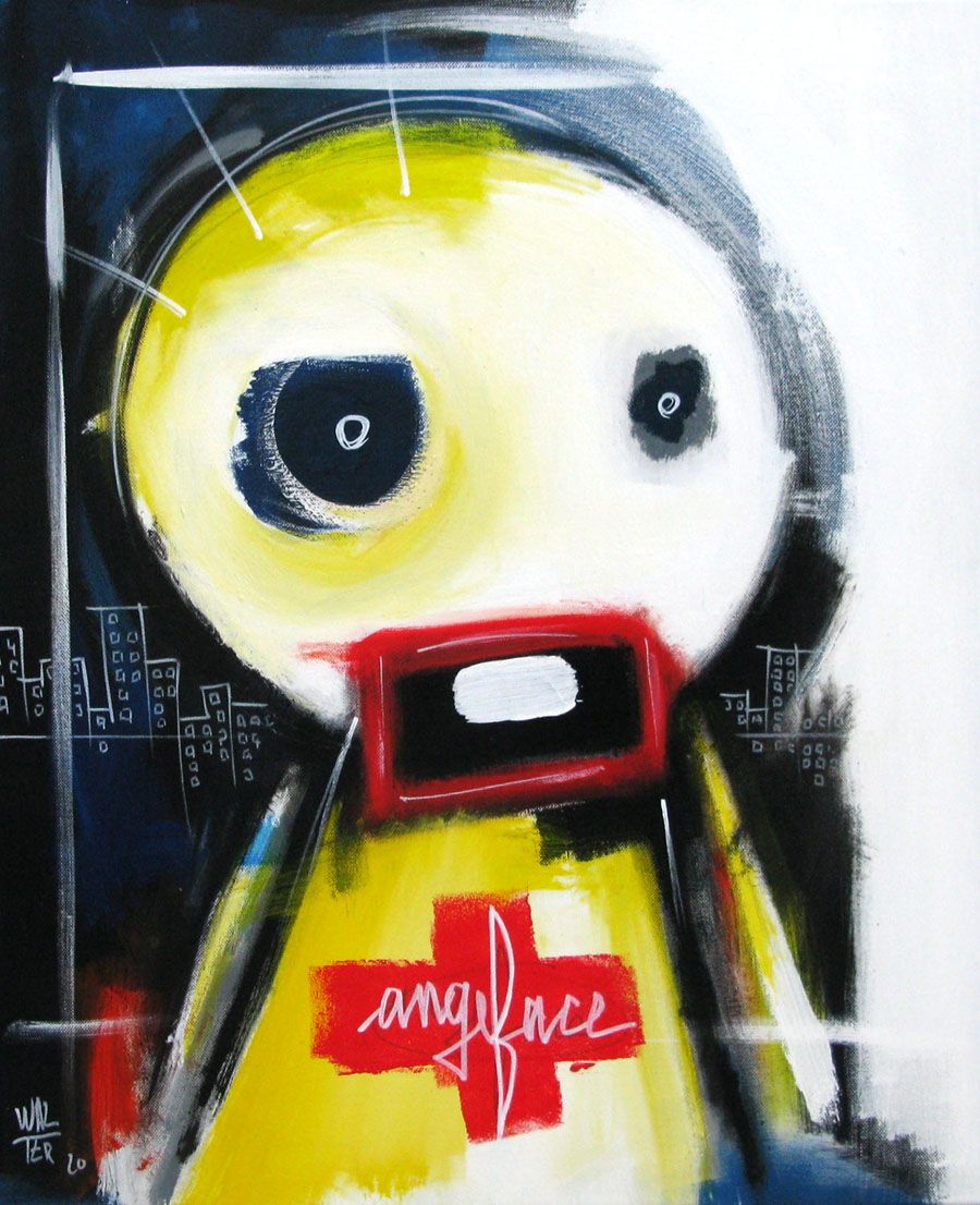 Tableau de WALTER a pour titre ANGEFACE style graphique dim : WALTERprix: