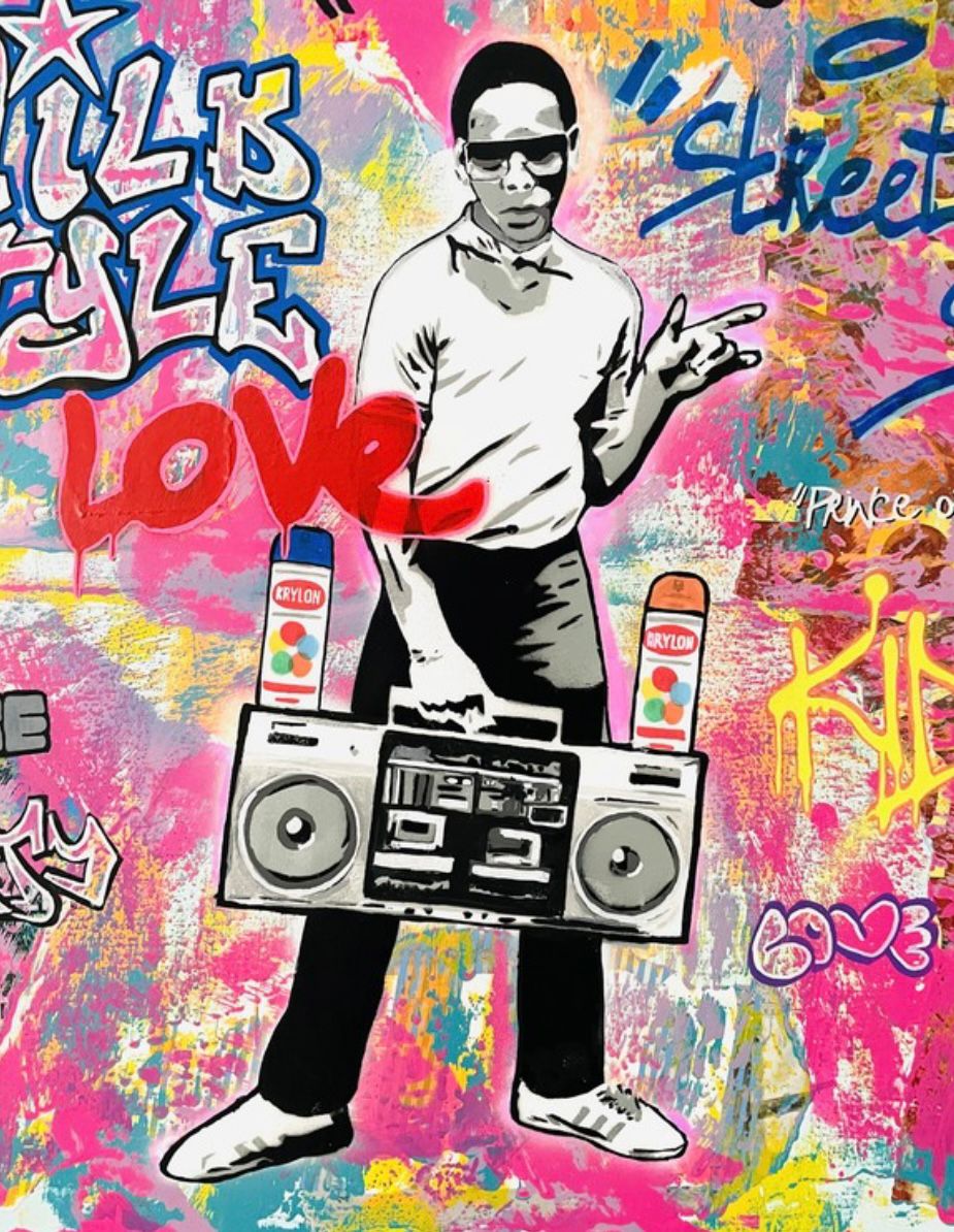 Tableau de SARA CHELOU a pour titre Wild Style style street pop art, street art dim : SARA CHELOUprix:1100