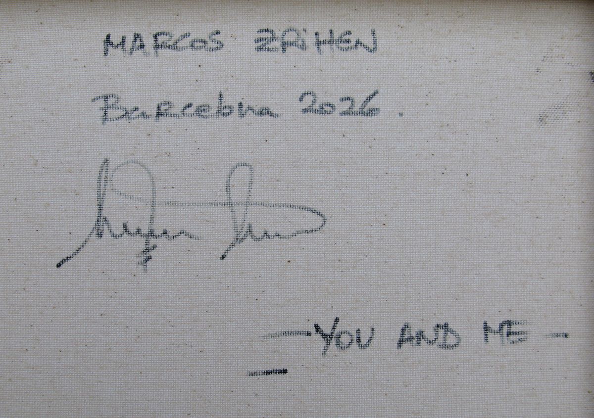Tableau de MARCOS ZRIHEN NOWOTNY a pour titre You and Me - Barcelona 2026 style figuratif dim : MARCOS ZRIHEN NOWOTNYprix:110