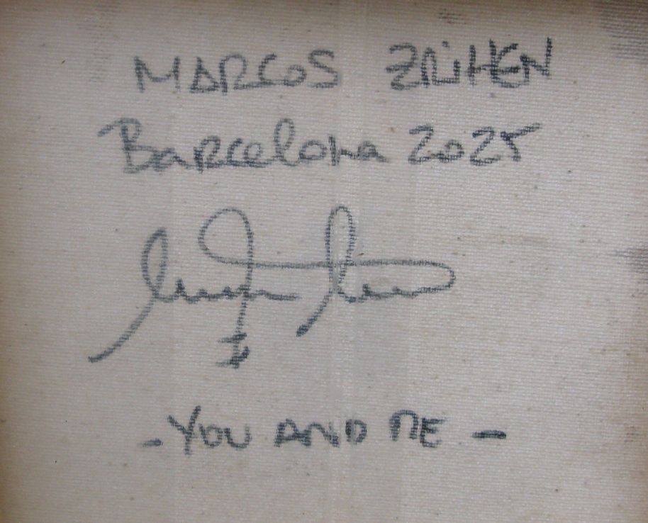 Tableau de MARCOS ZRIHEN NOWOTNY a pour titre You and me - Barcelona 2025 style figuratif dim : MARCOS ZRIHEN NOWOTNYprix:80