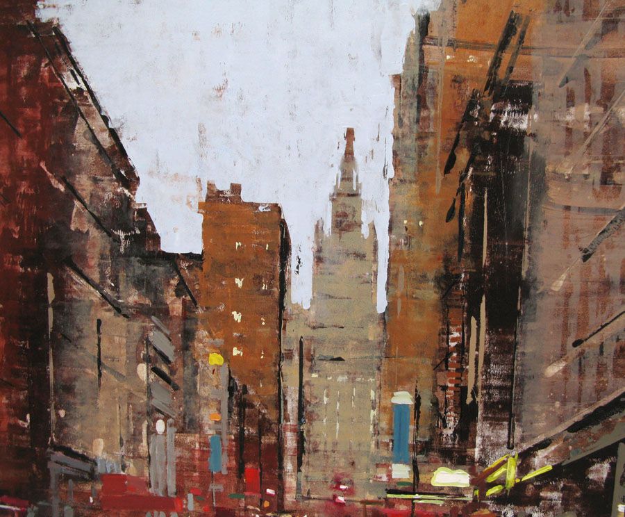 Tableau de ADRIEN FAVEAU a pour titre MANHATTAN AUTUMN style figuratif dim : ADRIEN FAVEAUprix:2500