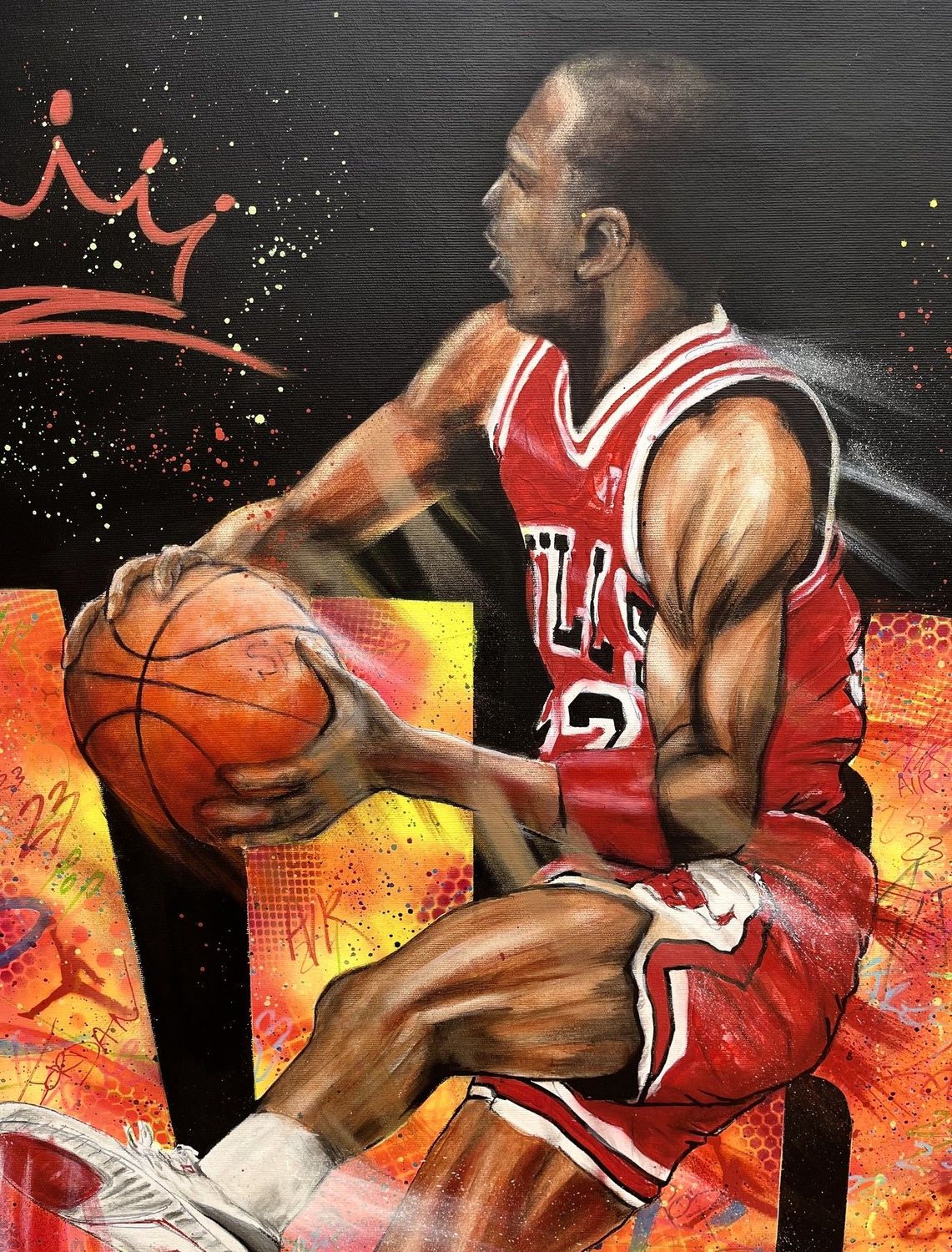 Tableau de ART HM a pour titre Air Jordan 23 style figuratif, graphique dim : ART HMprix:1200