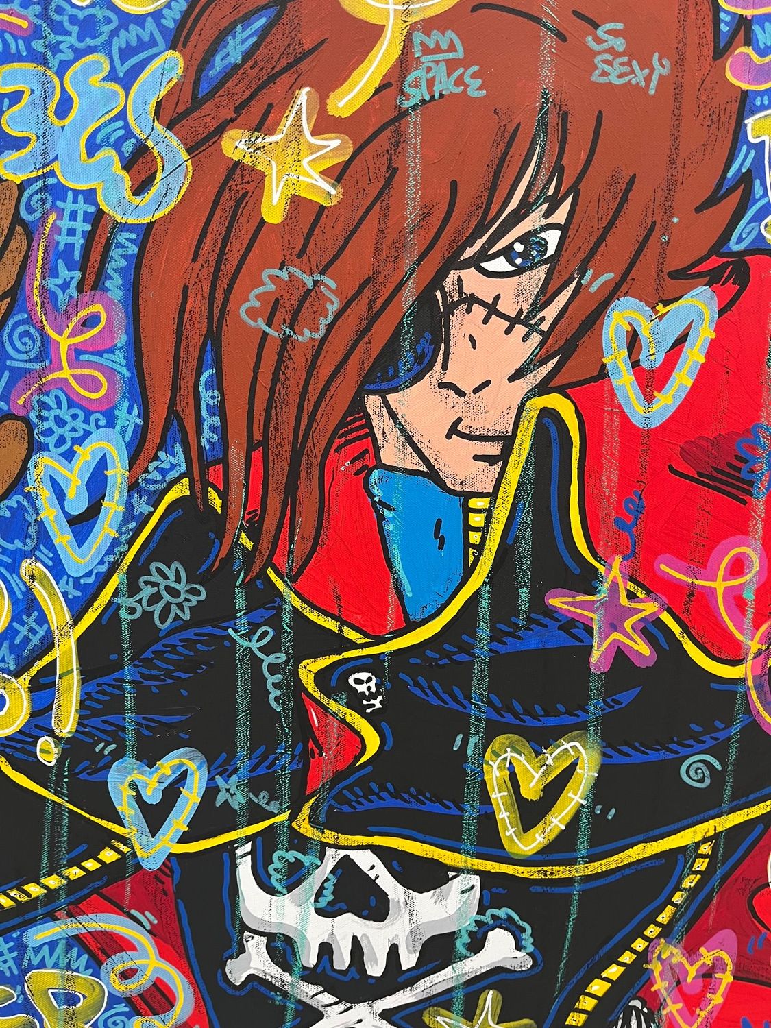 Tableau de RICO SAB a pour titre Albator Yeah style street pop art, street art dim : RICO SABprix:600