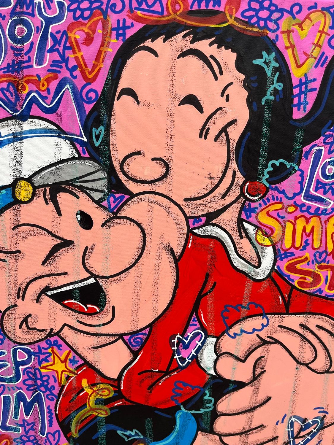 Tableau de RICO SAB a pour titre All You need is Love style street pop art dim : RICO SABprix:450