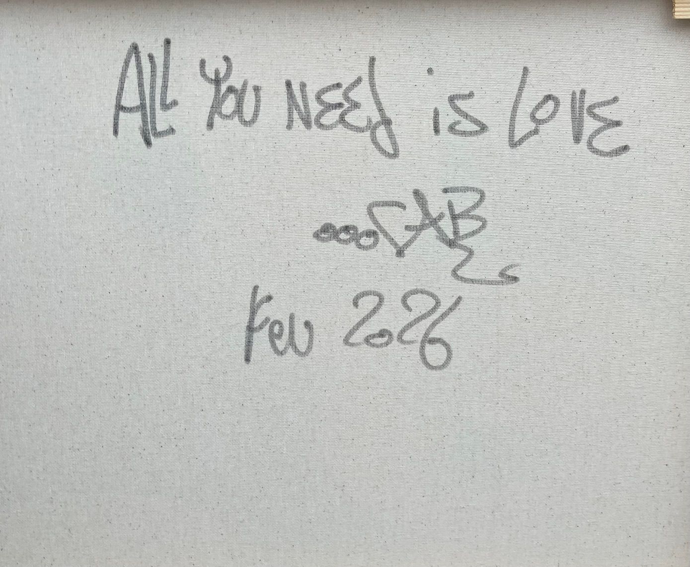 Tableau de RICO SAB a pour titre All You need is Love style street pop art dim : RICO SABprix:450