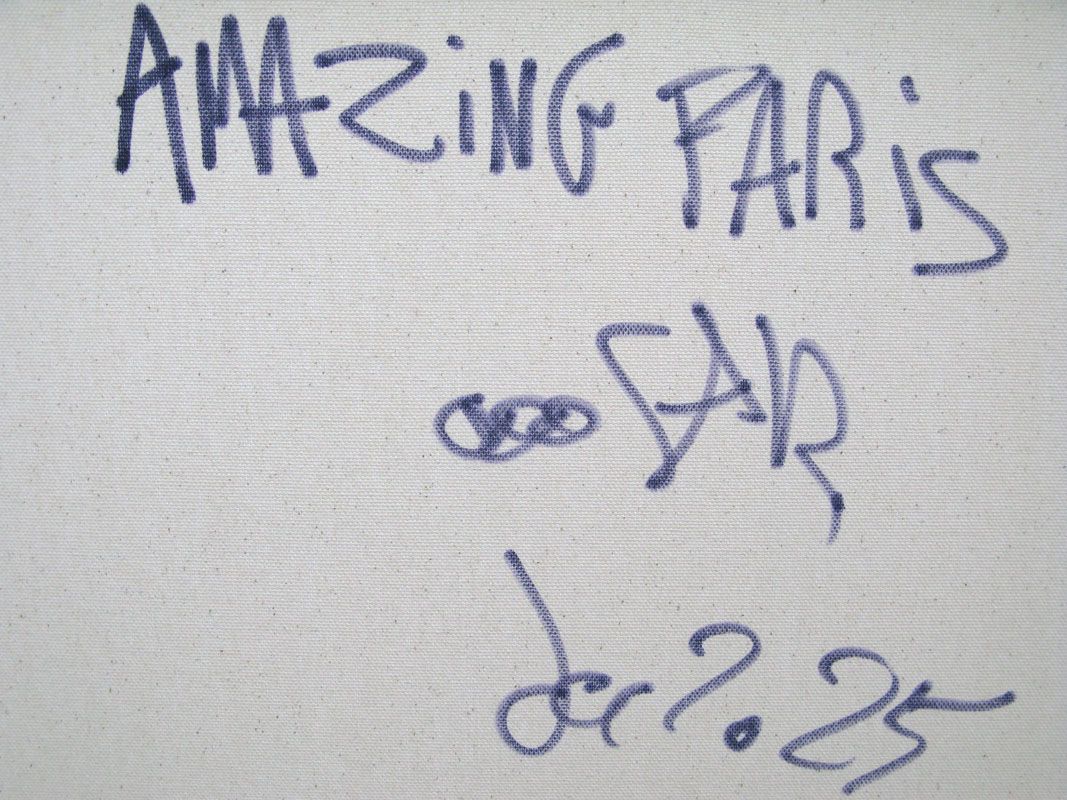 Tableau de RICO SAB a pour titre Amazing Paris style street pop art, street art dim : RICO SABprix:650