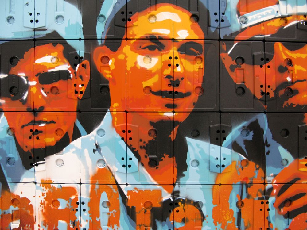 Tableau de MR MELODY a pour titre B.BOYS style street pop art, street art dim : MR MELODYprix:550