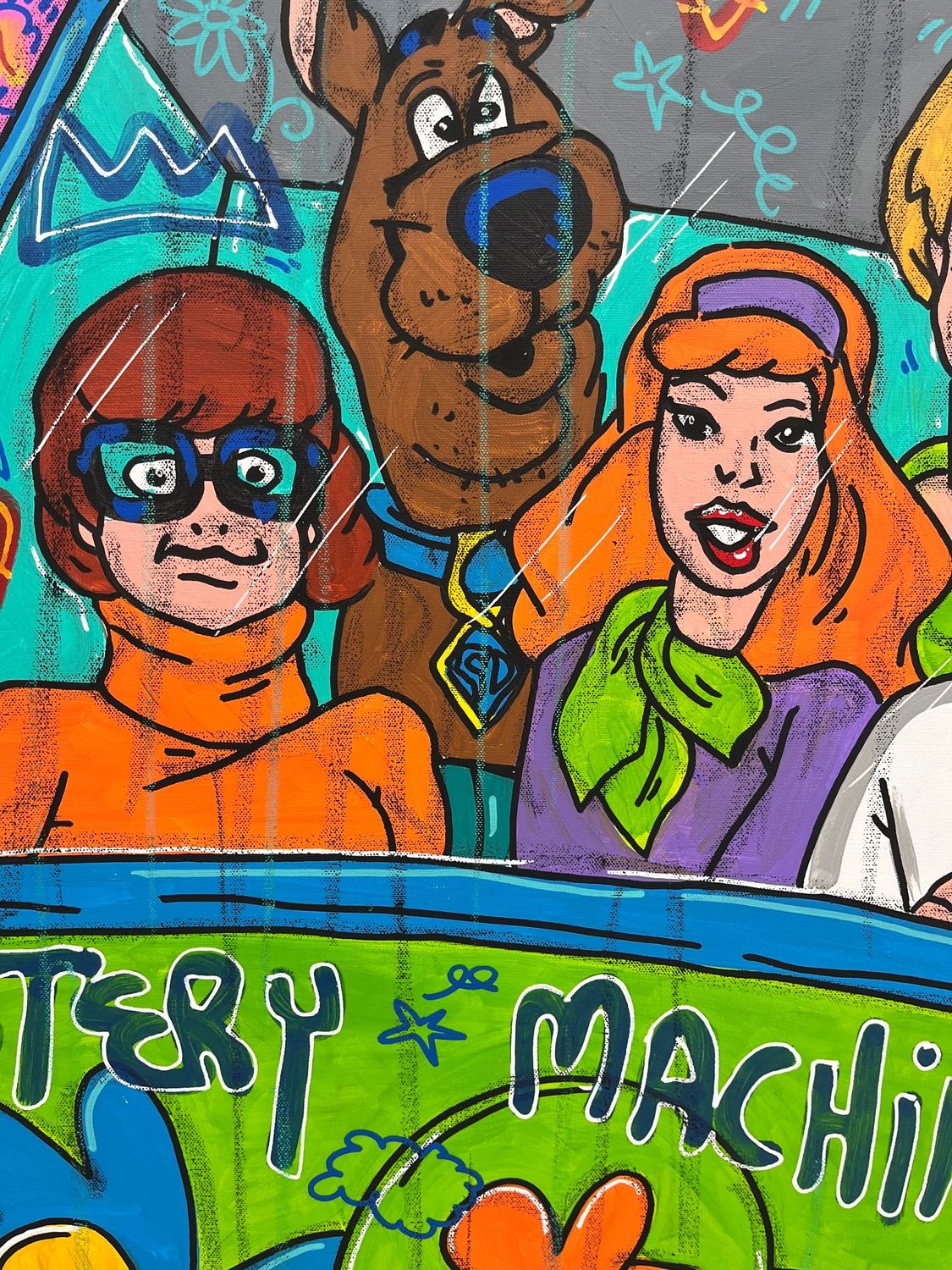 Tableau de RICO SAB a pour titre Be Krazy Scooby style street pop art, street art dim : RICO SABprix:950