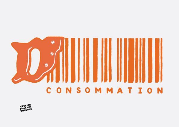 Editions d'art de DUGUDUS a pour titre CONSOMMATION style graphique dim : DUGUDUSprix:35