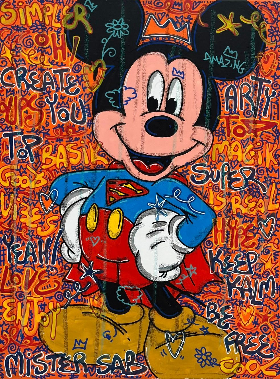 Tableau de RICO SAB a pour titre Create You style street pop art dim : RICO SABprix:450