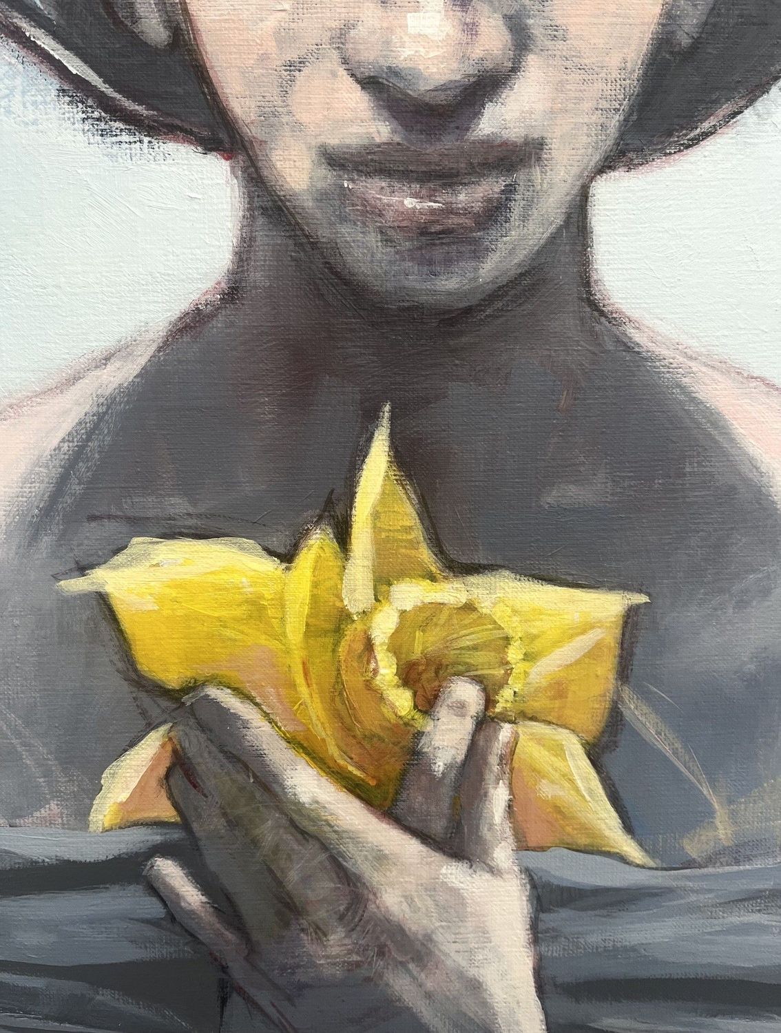 Tableau de MASSEBEUF Olivier a pour titre Daffodil style figuratif dim : MASSEBEUF Olivierprix:1500