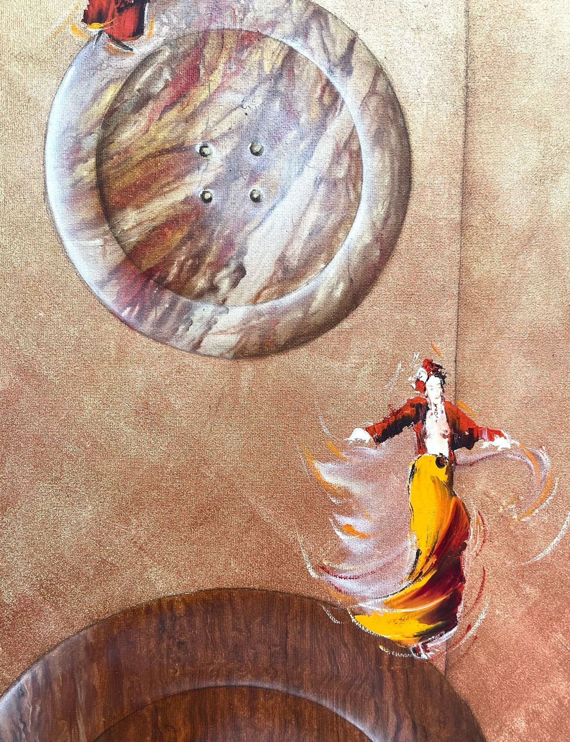 Tableau de Geneviève Canto a pour titre Déboutonnez-moi style figuratif dim : Geneviève Cantoprix:2600