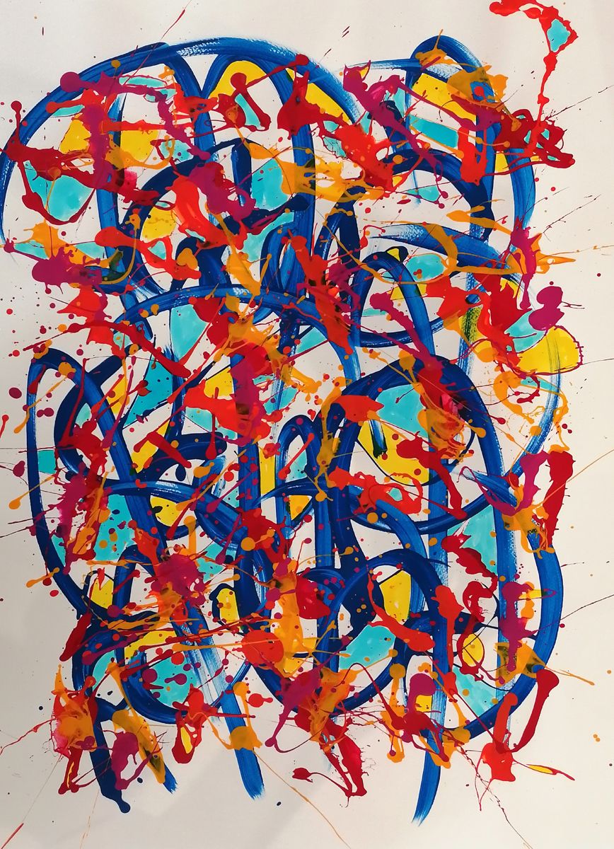 Dessin abstrait moyen format Noname D35 – STEPHANE RIME – 50 × 70 cm