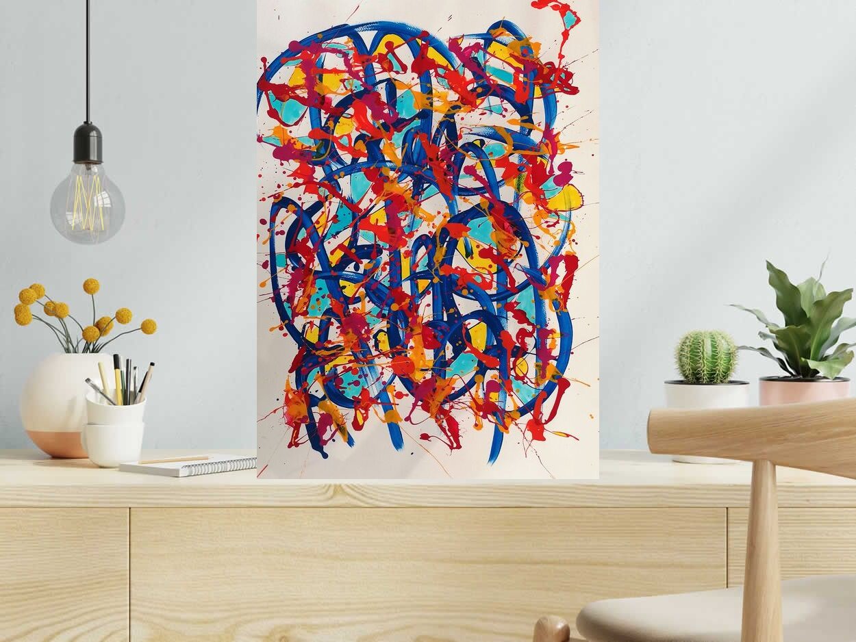 Dessin Noname D35 de STEPHANE RIME dans un intérieur – 50 × 70 cm